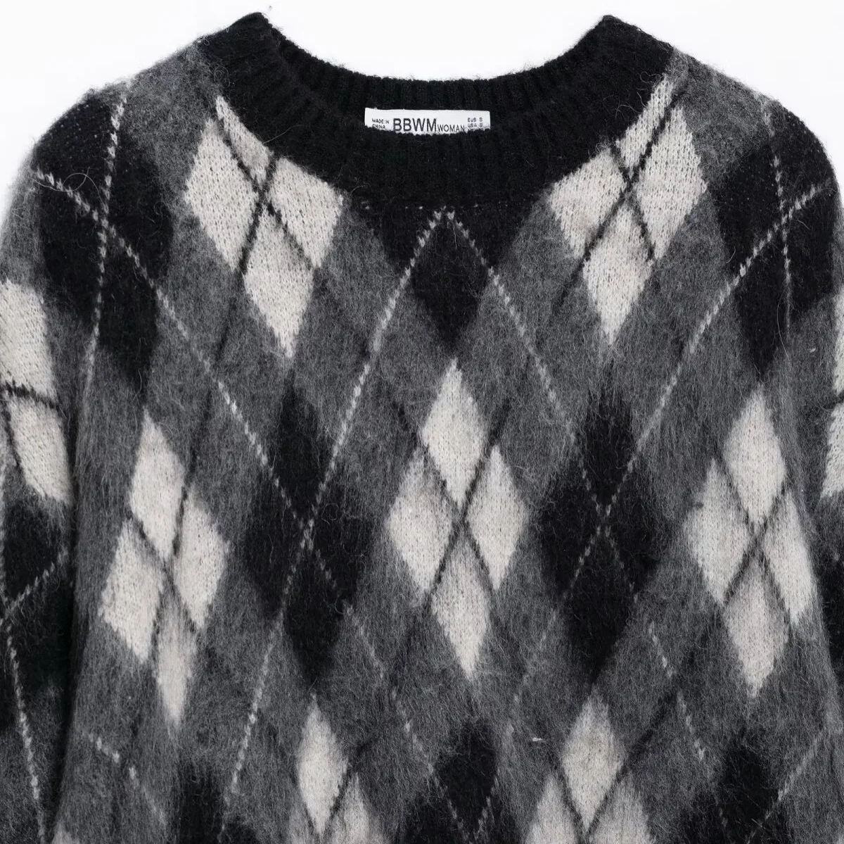 Woman Clothes Sweater Women's 2025 Autumn And Winter New Street Round Neck Diamond Pattern Pullover Sweater Tops Women's Sweater