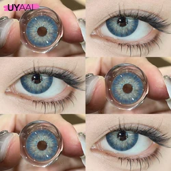 UYAAI [Free Gift] Color Contact Lenses for Eyes Brown Fashion Lenses Blue Color Eye Lenses Discounts Purple Y2K Lenses Colorcon