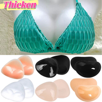 2pcs Soft Silicone Bra Inserts Breast Pads Sticky Push-up Women Bra Cup Thicken Nipple Cover Patch Bikini Inserts for Swimsuit