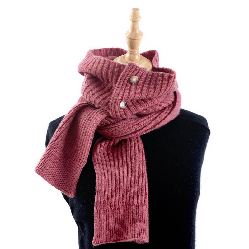 MVLYFLRT Women's Scarf Spring and Autumn New Pure Wool Shawl Casual Fashion Knitted Scarf Neck Thickened and Warm