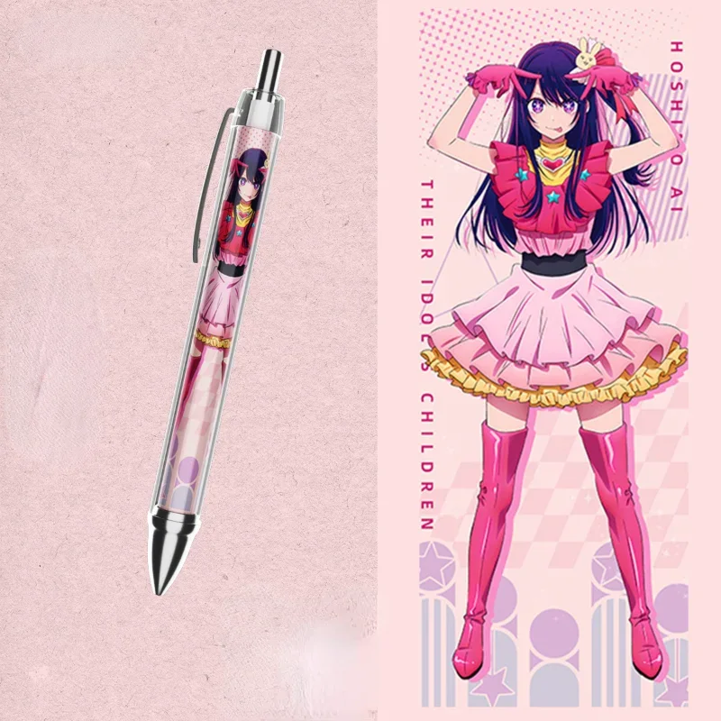 OSHI NO KO Hoshino Ai 0.5mm Gel Pen Anime Akuamarin Rubii Kana Cute Quick Dry Pens Office School Supplies Student Stationery