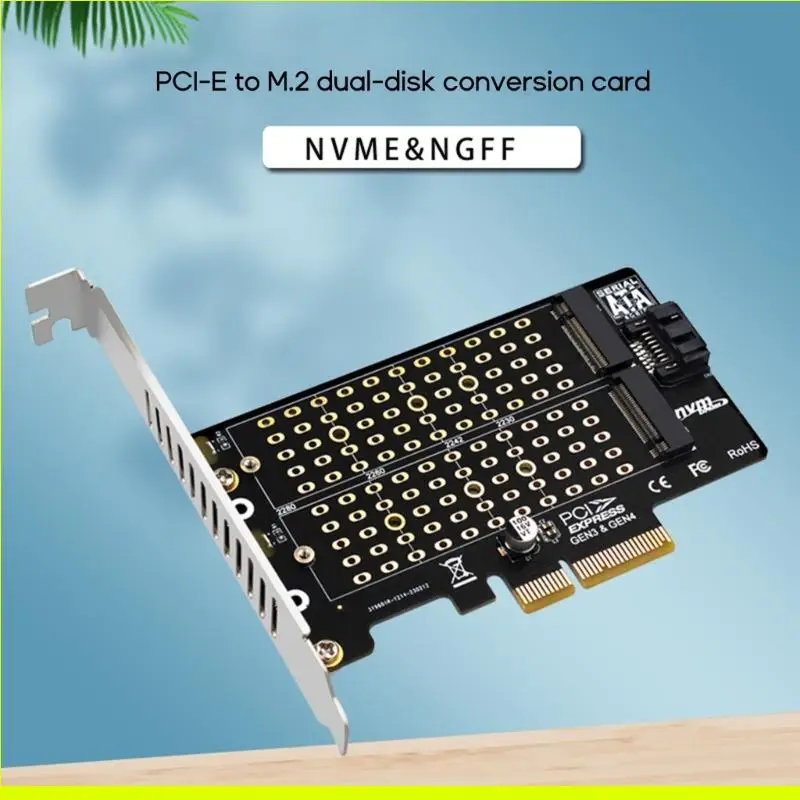 SZSU M.2 NVMe SSD To PCIE 4X 8X 16X Adapter B+M-Key Card Support PCI-E