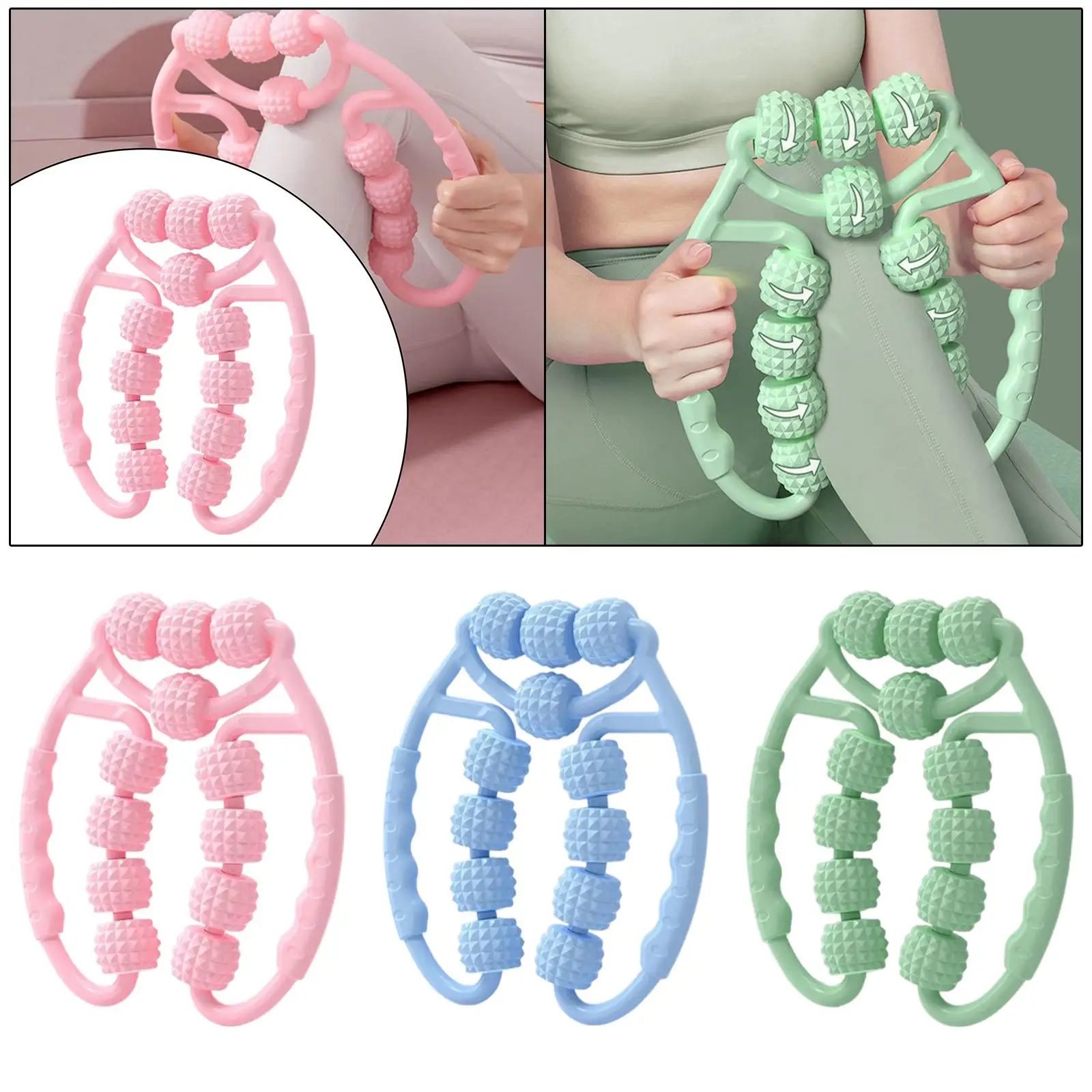 Массажный ролик для ног 12-колесное оборудование для бедер, икр, ног, физический