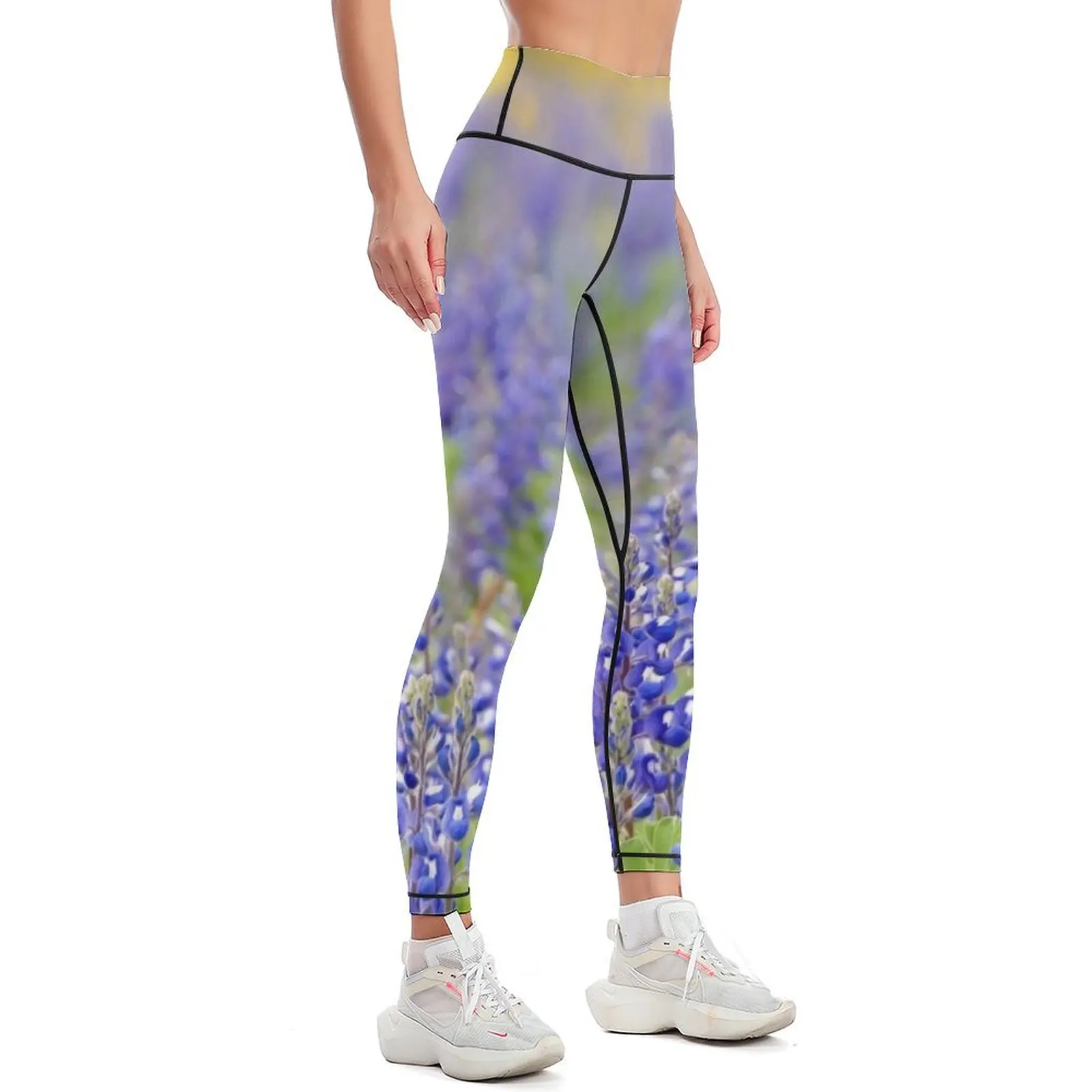 Texas Bluebonnet Field, Nacogdoches County Leggings leggins push up woman Sweatpants gym womans Womens Leggings