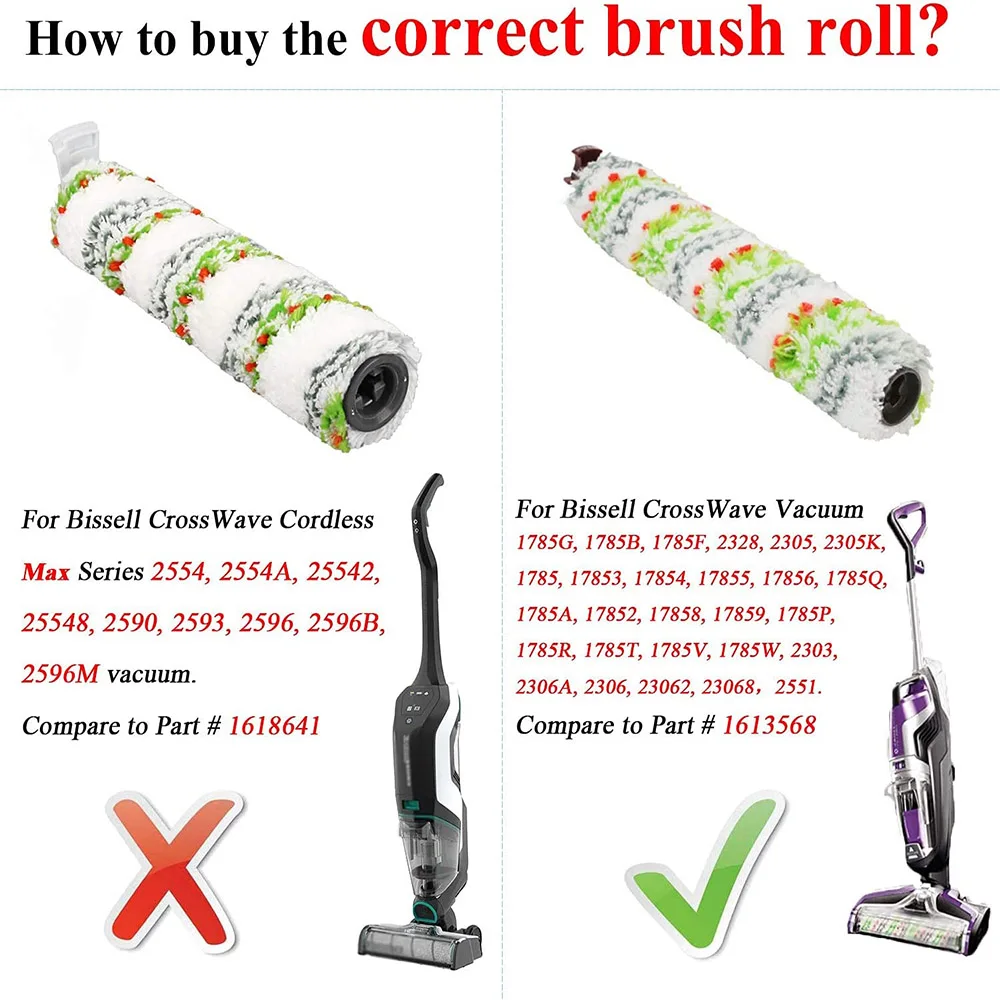 For Bissell CrossWave Pet Pro 2225N Vacuum Cleaner Accessories Bissell CrossWave 1785/1713/2303/2306/2551 Roller Brush Filter