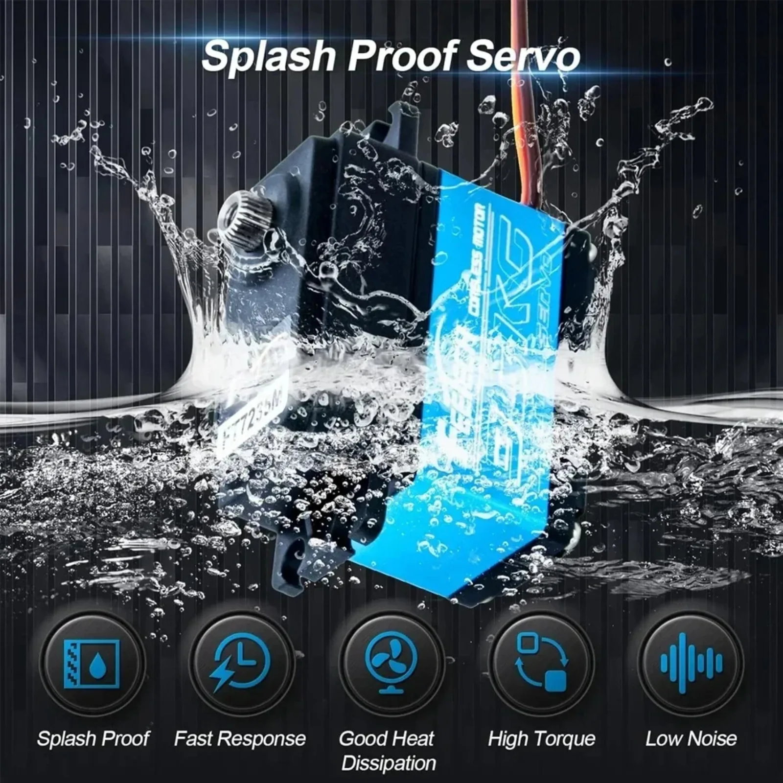 Servo Digital FT7235M, 35KG, sin núcleo, engranaje de acero de alto par, resistente al agua, 6-8,4 V, para coches RC/brazo de Robot/avielos