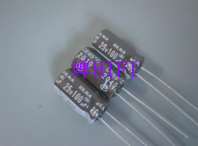 

30pcs/lot Original Japanese ELNA RA2 25v 100uf 6x11mm fever electrolytic capacitor free shipping