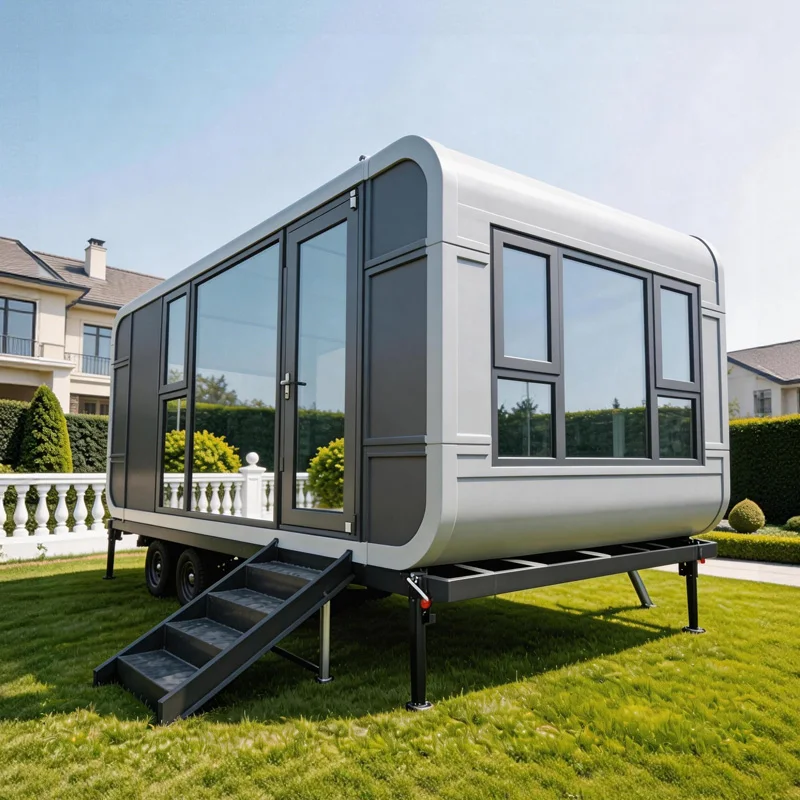 Modern Design Apple Cabin Prefabricated Modular House Movable Pre-installed Tiny Villa For Residential Supermarket Commercial