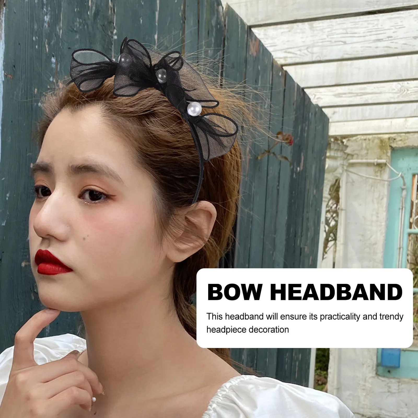 

1 шт. обруч для волос с бантом для женщин, милый аксессуар для укладки волос своими руками, для косплея, вечеринок, подарок, головной убор