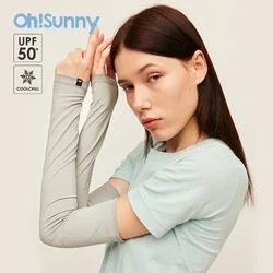 OhSunny Summer Breathable Long Gloves Sleeves Women Touch Screen Sunscreen UV Protection Cuff Arm Protector for Driving