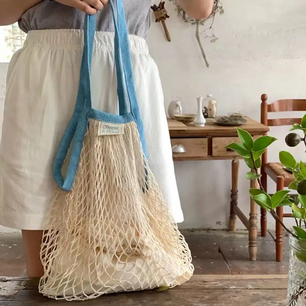 Bag Fruit Net Tote Shopping Bag Storage Bag Travel Shoulder Bag Mesh Shopping Bag Foldable Shopping Bag Reusable Grocery Bag