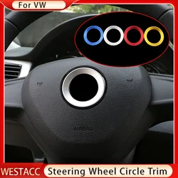 Car Steering Wheel Center Circle Trim for VW Golf 6 7 Polo Tiguan Passat B6 B7 Touran Scirocco Beetle Jetta MK5 MK6 Caddy CC