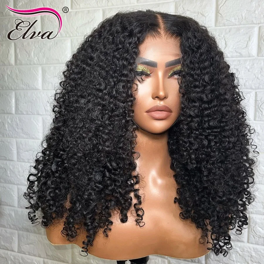 النخبة 4A كينكس مجعد 13x6 الدانتيل الشفاف الجبهة خصلات الشعر المستعار الإنسان للنساء عذراء البورمية غريب مجعد شعر مستعار أمامي قبل قطعها #4