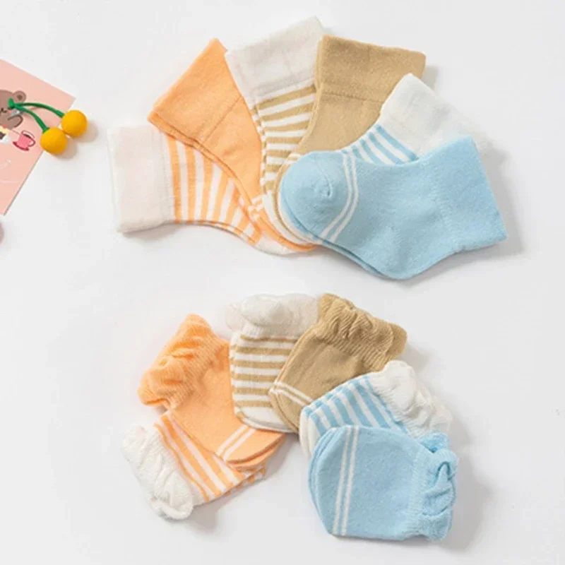 4 Pairs Children Newborn Baby Socks Scratch Resistant Breathable Elasticity Face For Protection Gloves Gift For Fall Winter