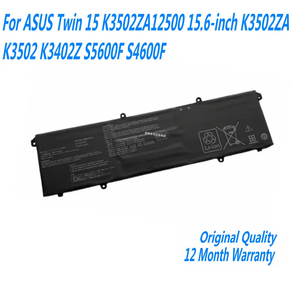 Baterai Laptop 11.61V 70Wh Battery C31N2105-1 UNTUK ASUS kembar 15 K3502ZA12500 15.6 inci K3502ZA K3502 K3402Z S5600F S4600F