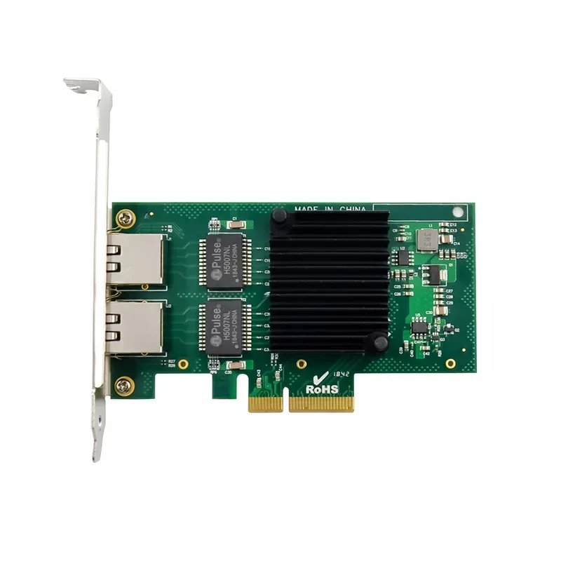 PCI-E X4 RJ45 Server Dual Port Gigabit Ethernet 10/100/1000Mbps Network Interface Card For i350-T2 NIC Intel I350AM2 Pcie server