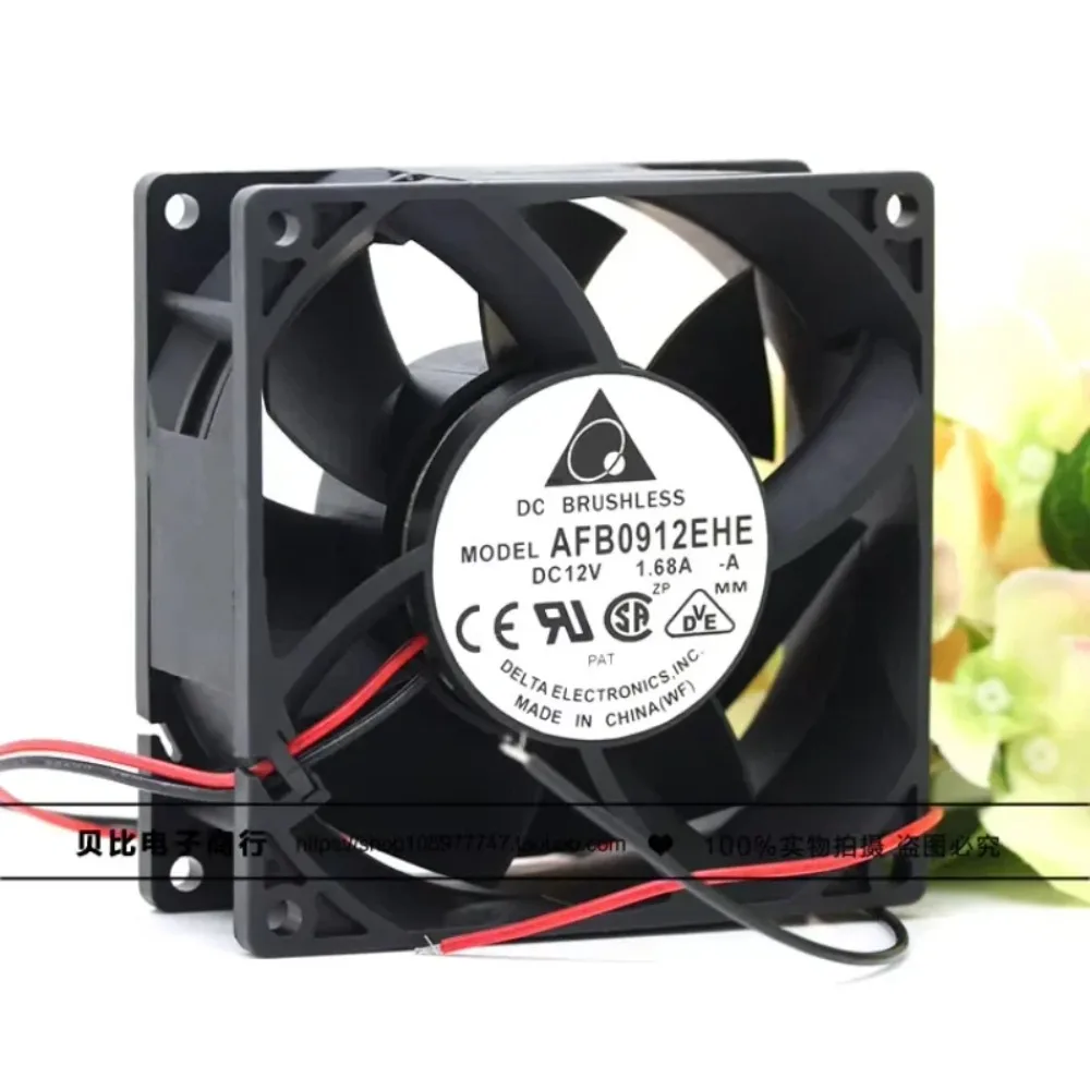 

Delta Electronics AFB0912EHE Cooling Fan DC 12V 1.68A 92x92x38mm 2-wire
