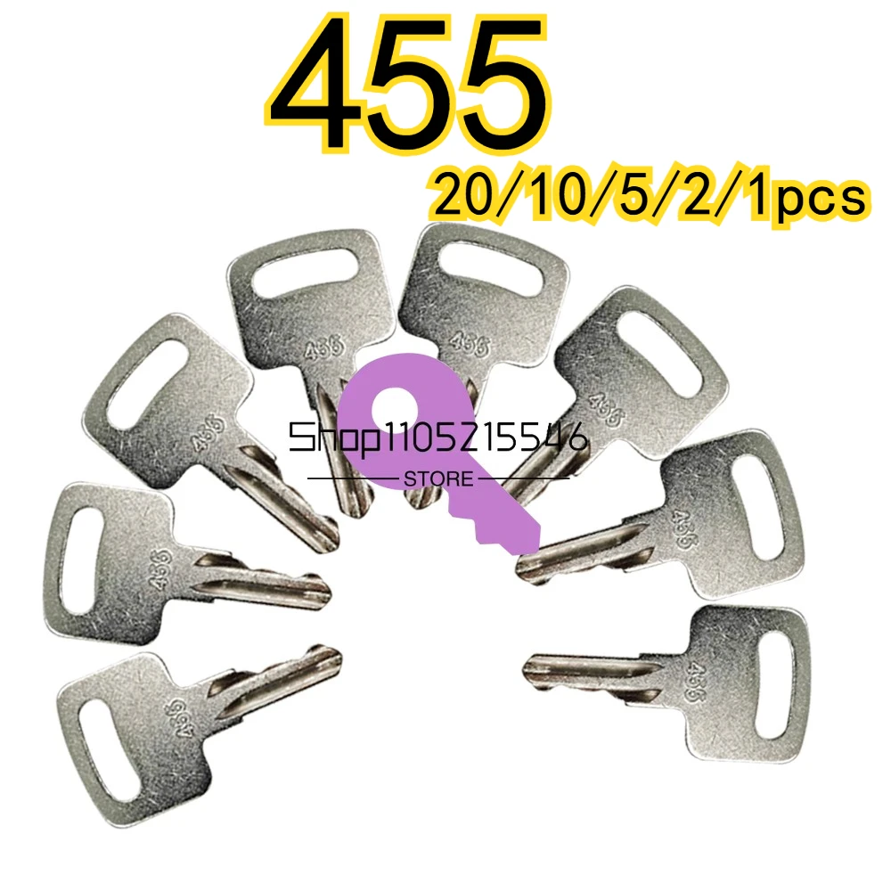 20/10/5/2/1pcs New 455 Ignition Keys for Scissor Lift Boom Forklift Lifts Genie Skyjack Terex Snorkel 104466