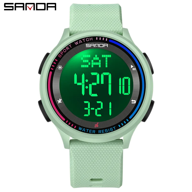 

Fashion Sanda Top Brand Led Digital Movement Teenager Students Hand Trendy Water Resistant Outdoor Sports Mode Wrist Stop Watch