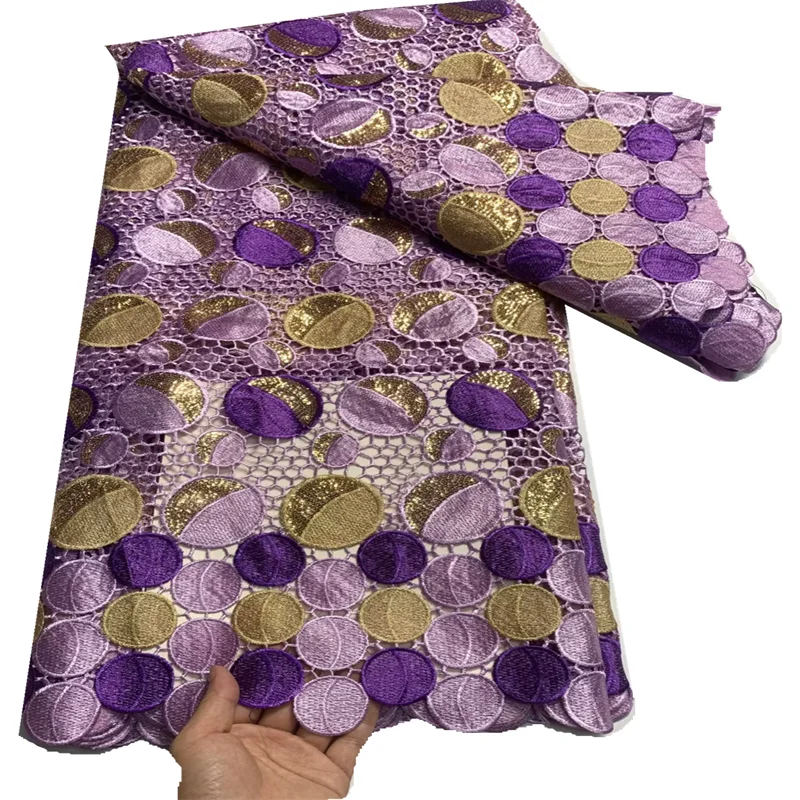 

African Satin Cotton Lace Fabrics 2023 High Quality Swiss Voile Lace Fabric With Stones Nigeria Lace Fabric For Dress FT935