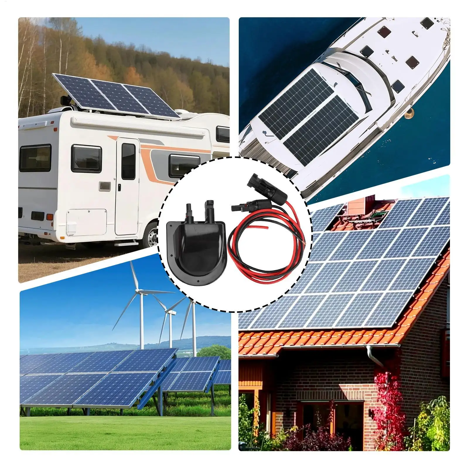 

Solar Cable Gland Waterproof Cable Entry Housing Solar Gland For Boat Yacht Trailer RV Roof Travel Outdoor Camping