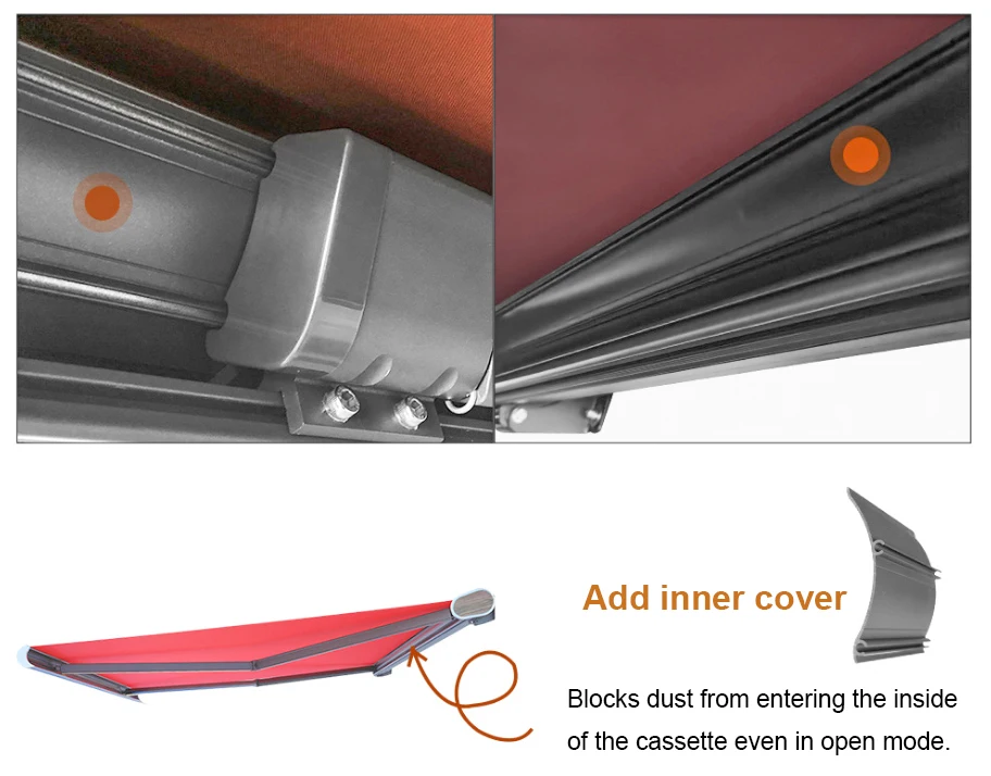High-quality folding and retractable car awning 8200C electric full-box awning remote control automatic awning