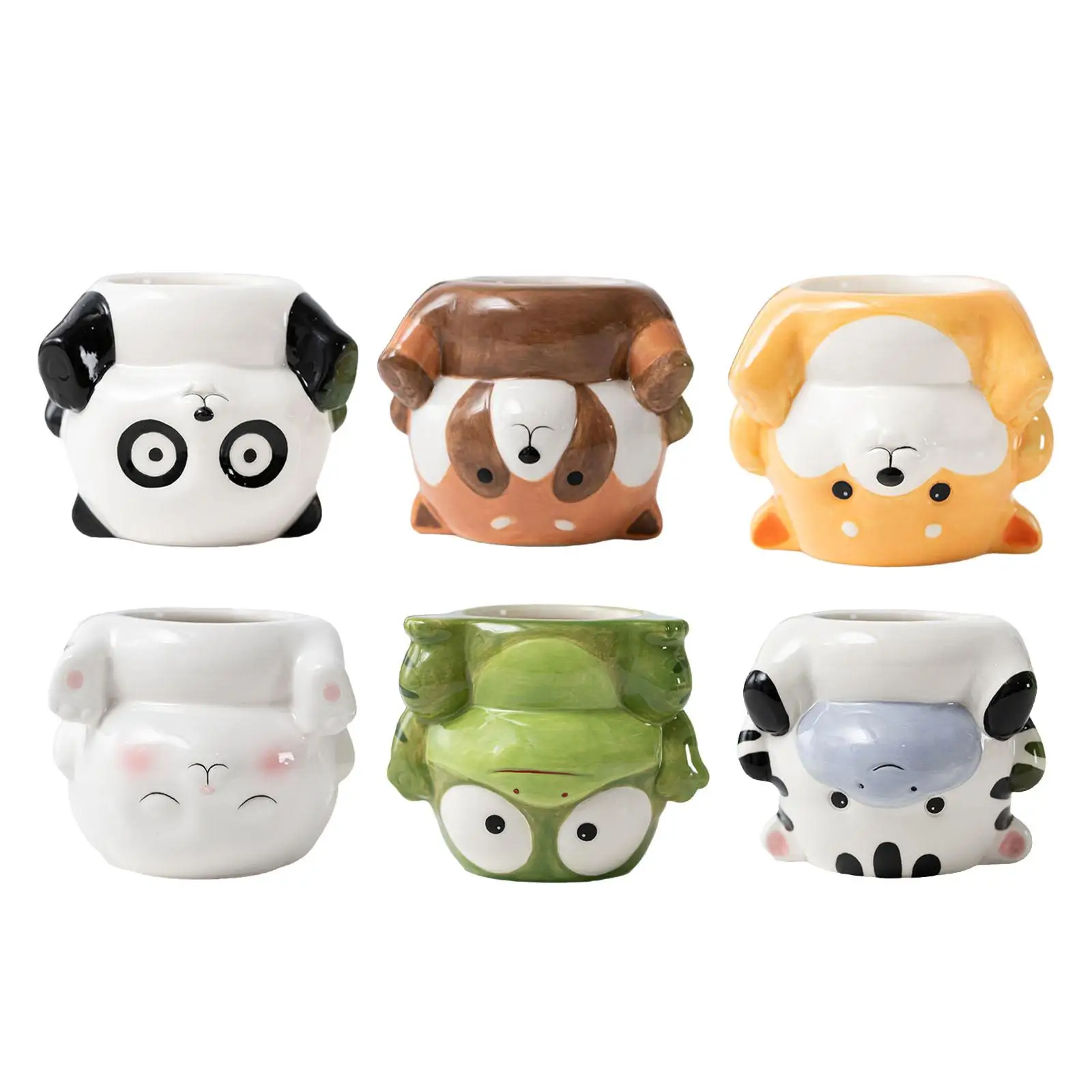 

Керамический горшок для растений, органайзер для цветов, контейнер для украшения животных, ваза для цветов для полки, дома, гостиной, фермы, подоконника