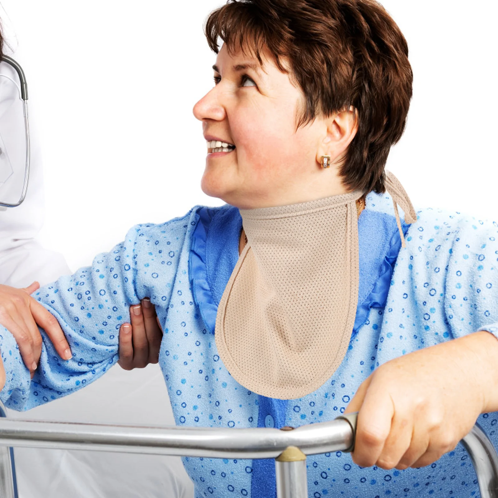 

2Pcs Neck Throat Protectors Adjustable Breathable Trachea Shield Lightweight Polyester Covers Daily Wear Gift Trachea Guard