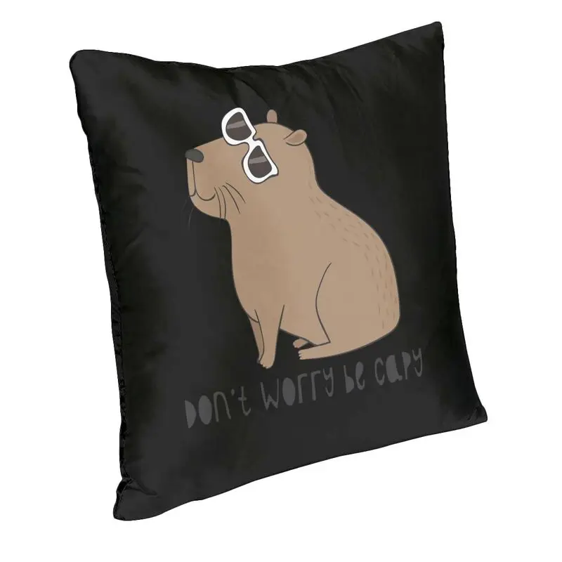 Nordic Don't Worry Be Capy Cute Capybara Sofa Cushion Cover Soft Animal Pillow Case Home Decor Pillowcase