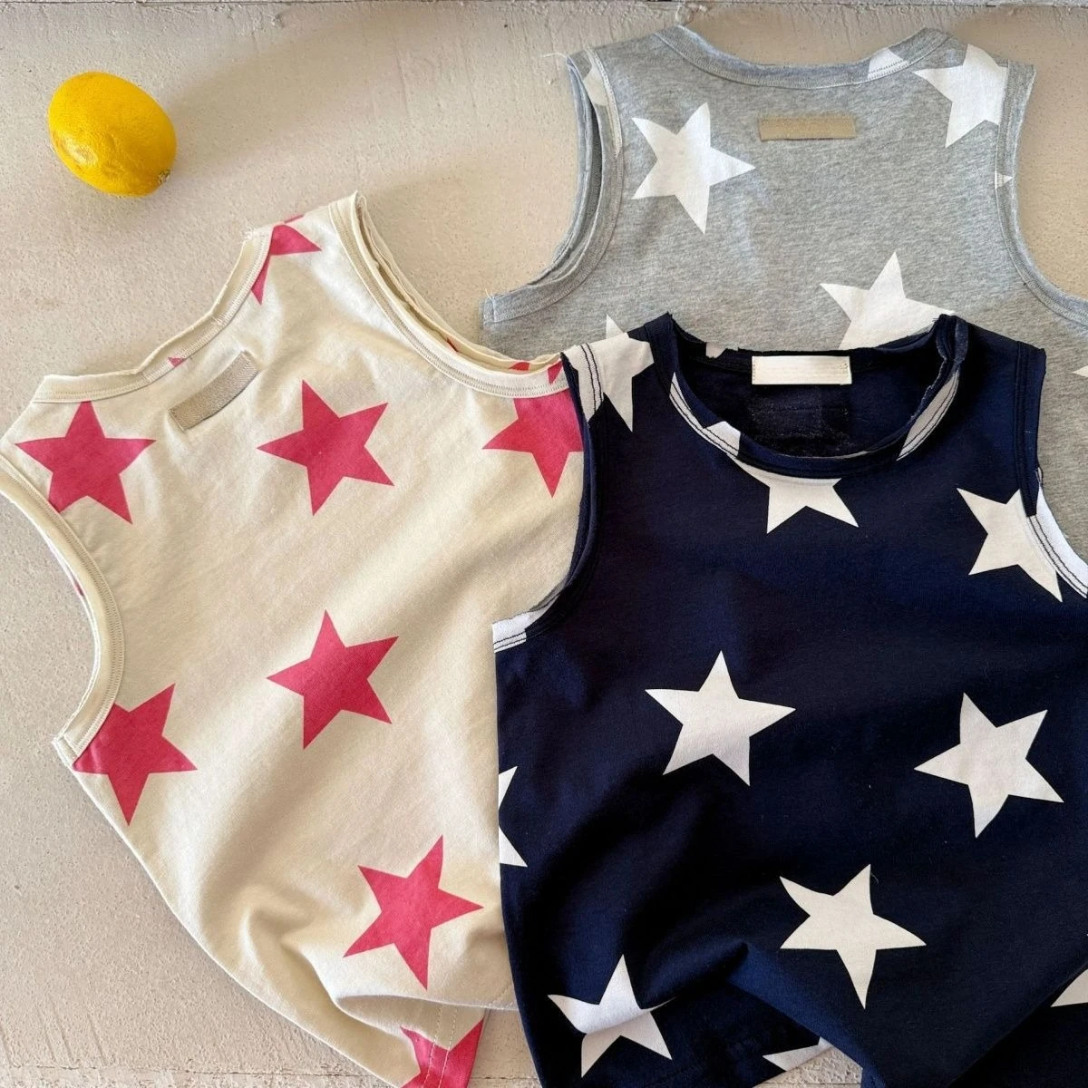 Kids Tank Tops 2026 Summer Sleeveless T-shirts for Boys Fashion Star Girls Undershirts Children's Vest Casual Baby Cute Bottom