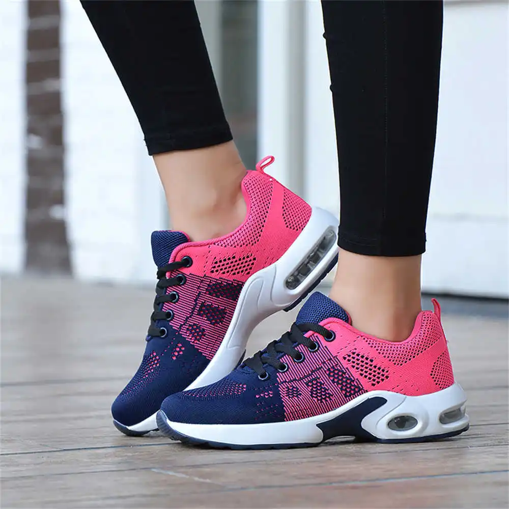 

Tied Size 42 Women's Colored Sneakers Skateboarding Fuchsia Shoes New Arrivals Sport Snaeker Sneackers Beskets Footwear