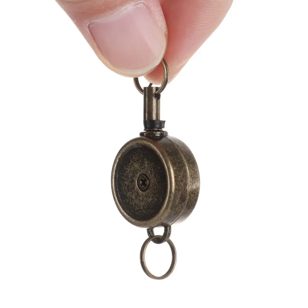 1pc Unisex ID Name Card Anti-Lost Clip Stationery Lanyards Retractable Badge Holder Key Ring