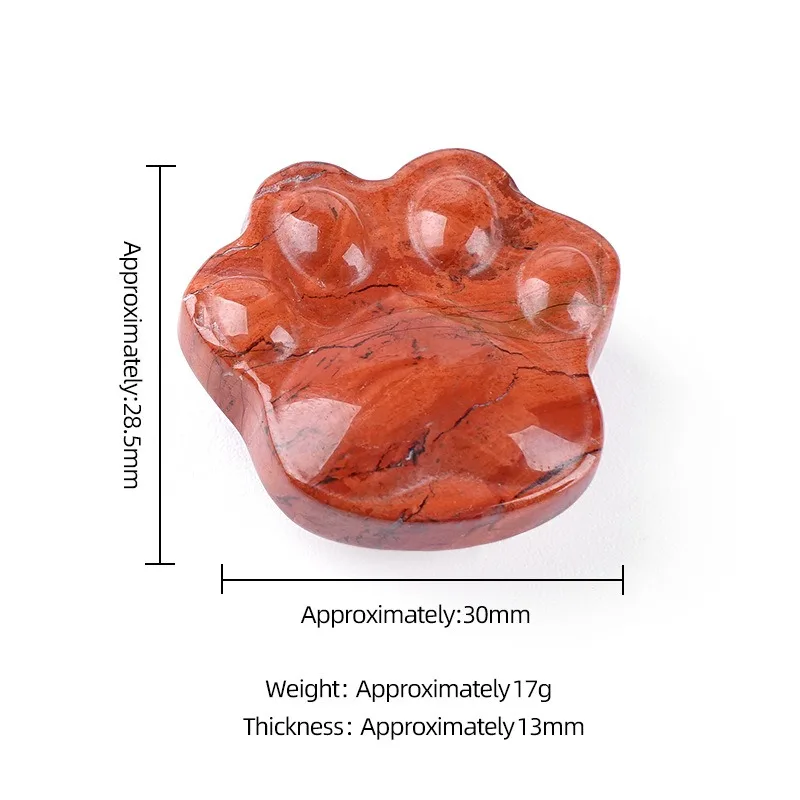 5pcs 30mm Mini Natural Chakra Semi-precious Stone Cat's Paw Figurine Room Ornaments Crystal Reiki Healing Amethyst Quartz Statue