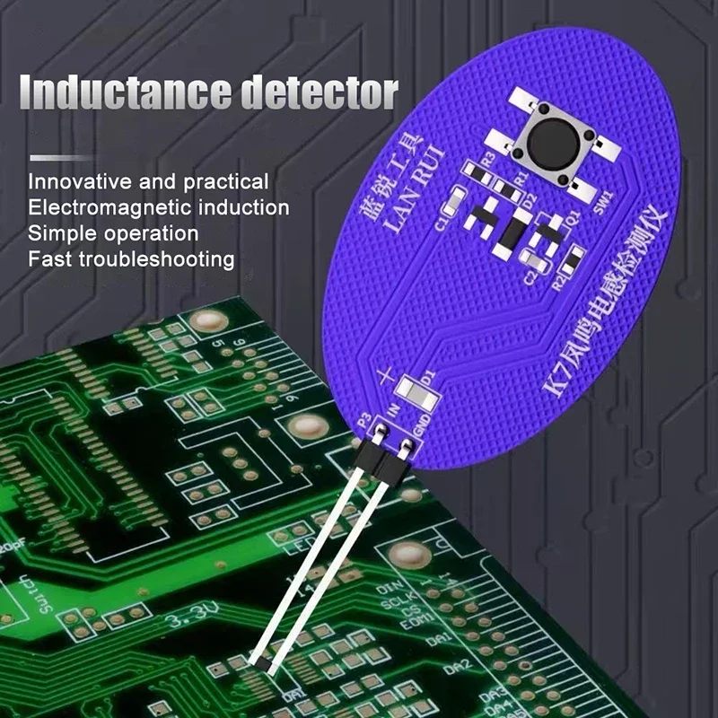 Lanrui k7 testador de indutância ferramenta de reparo da placa-mãe do telefone móvel dispositivo de detecção eletromagnética com indicador de falhas de luz vermelha