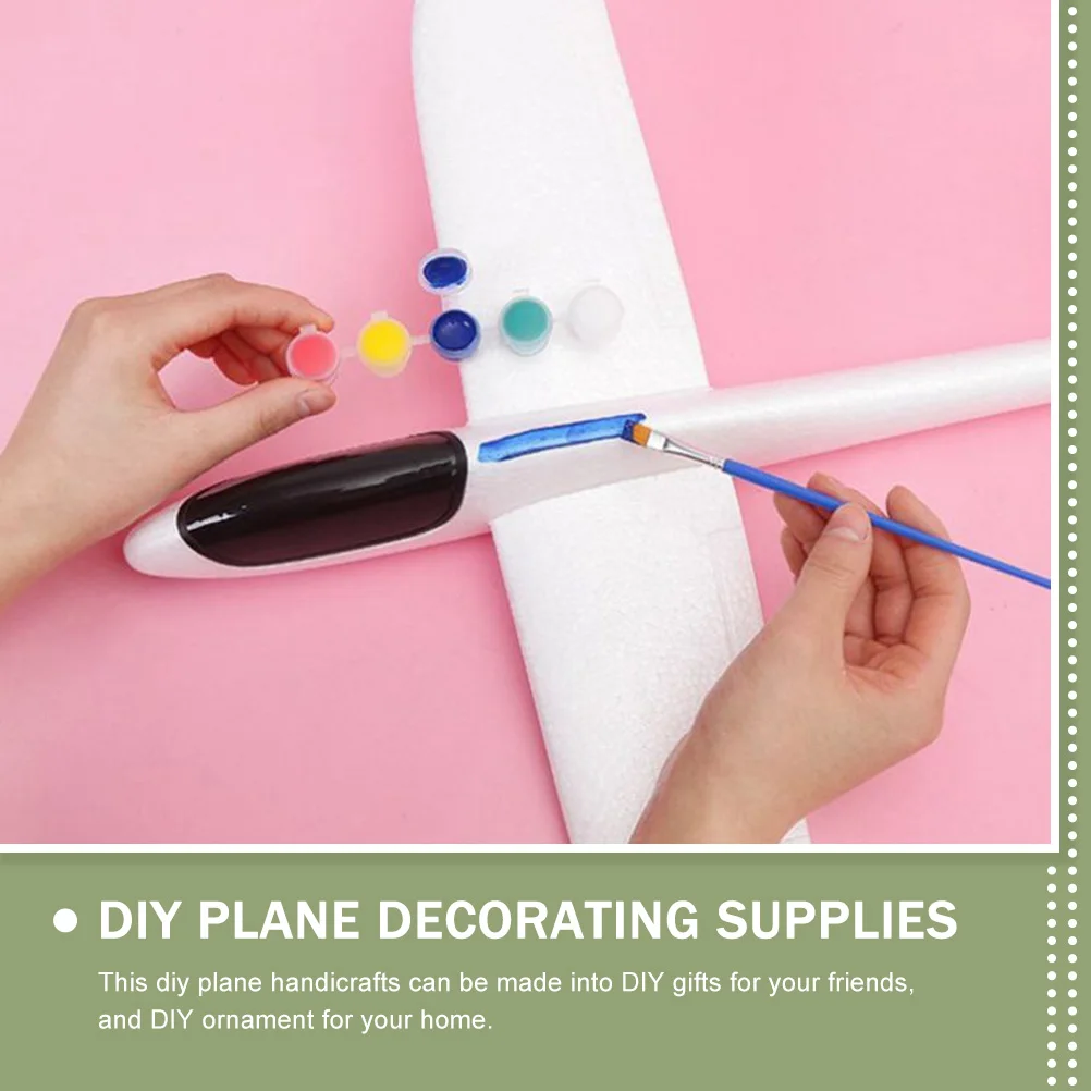 

2pcs Foam Hand Throwing Kids Diy Painting Glider Unfinished Plane Ornament Children Graffiti Craft Outdoor Game Gift Boys Diy