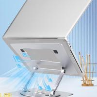 L4MD Adjustable Laptop Stand Ergonomic Risers for Desk 360 Rotating Base Holder