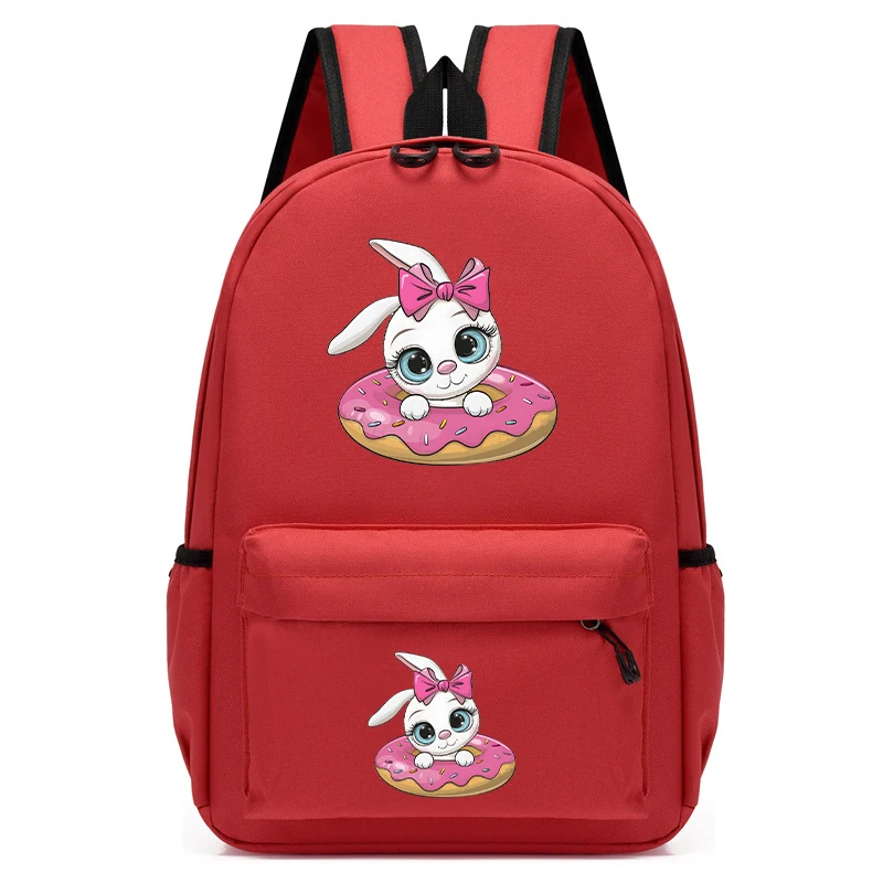 Mochila escolar Sacos para crianças Coelho dos desenhos animados, Anime Bookbag, Animais Kawaii, Mochila fofa para crianças, Meninas