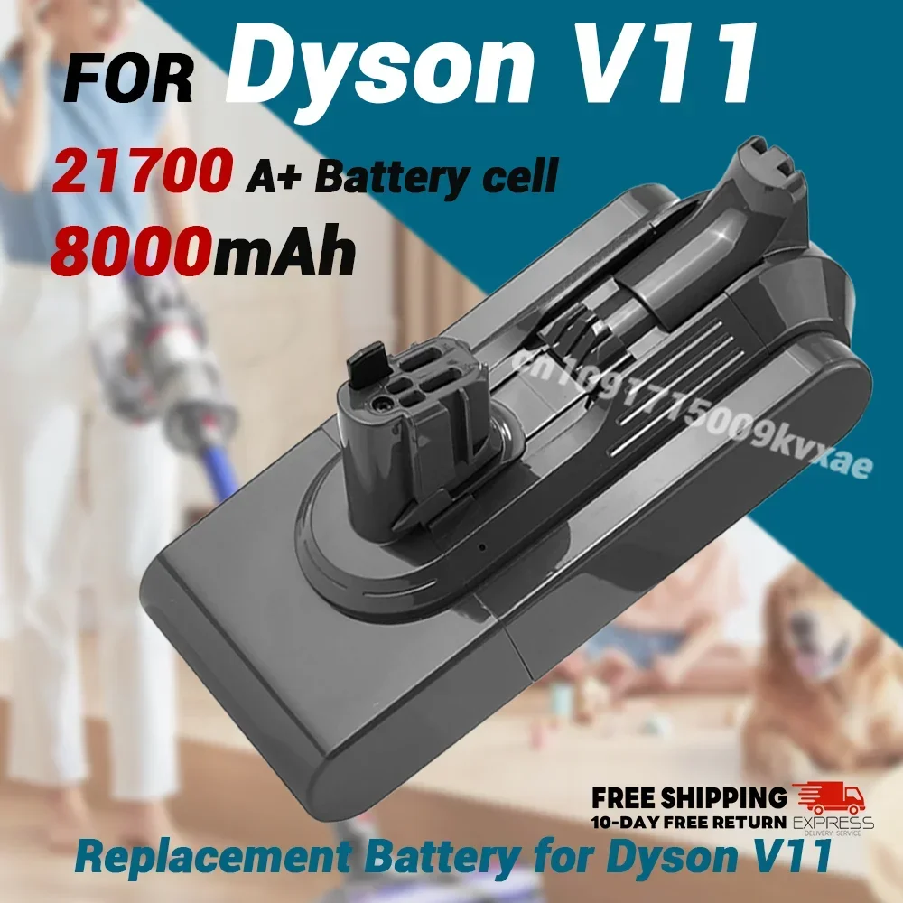 

21700 8000mAh Replacement Battery for Dyson Battery V11 SV15 Cordless Fluffy Motorhead Stick Handhold Vacuum Cleaner
