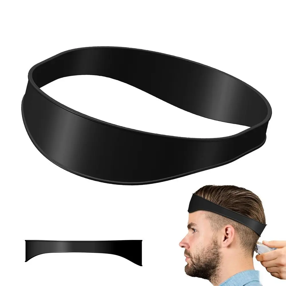 Portable Silicone DIY Home Haircuts Curved Headband Neckline Shaving Template Professional Hair Cutting Guide Hair Styling Tool