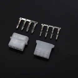 5pcs/lot 5.08mm Pitch White IDE HDD Power connector KF50800 - 4P KF50801 - 4R female male for PC/computer graphics card PCI-E