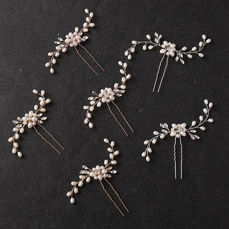 

Floralbride Vintage Clear Austrian Crystal Rhinestone Flower Leaf Wedding Hair Pin Bridal Hair Stickers Hair Accessories Women