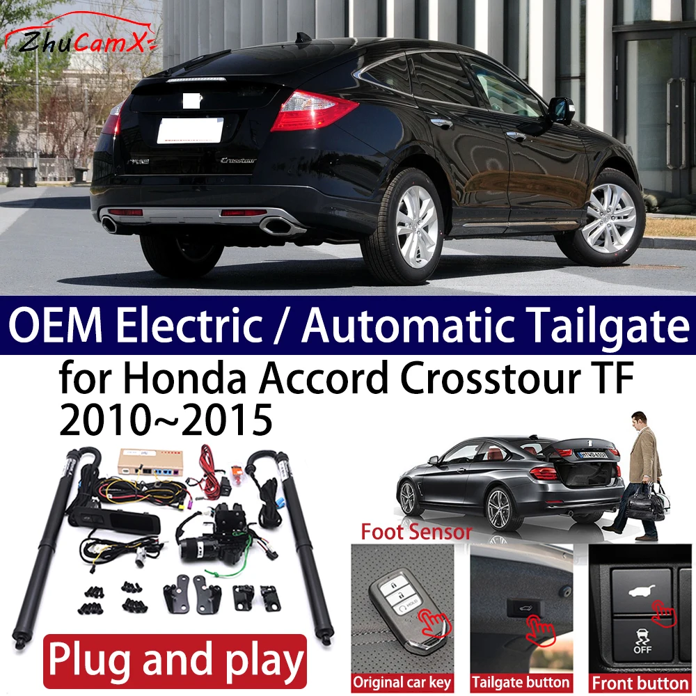 

ZhuCamX for Honda Accord Crosstour TF 2010~2015 Car Power Electric Automatic One-Click Smart Liftgate Tail Gate Support Opener