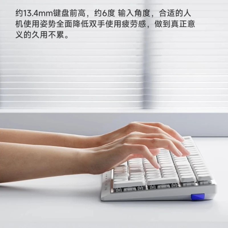 

Низкопрофильная механическая клавиатура с тремя режимами подключения, беспроводная, ультратонкая, бесшумная, с мышью и PBT-клавишами для компьютерных аксессуаров