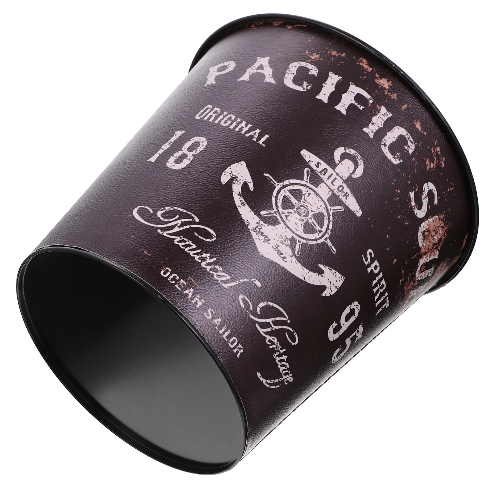 

Vintage Trash Can Retro European Design Large Opening Home Office Bathroom Decorative Waste Bin Iron Garbage Container