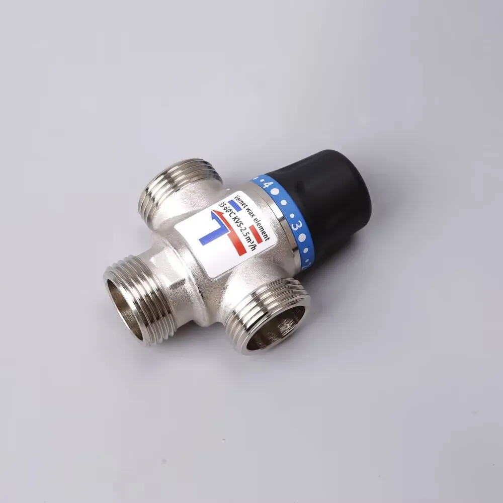 3 Way Constant Temperature Valve for Mixing Hot and Cold Water, Thermostatic Mixing Valves Underfloor Heating, CW617N Material