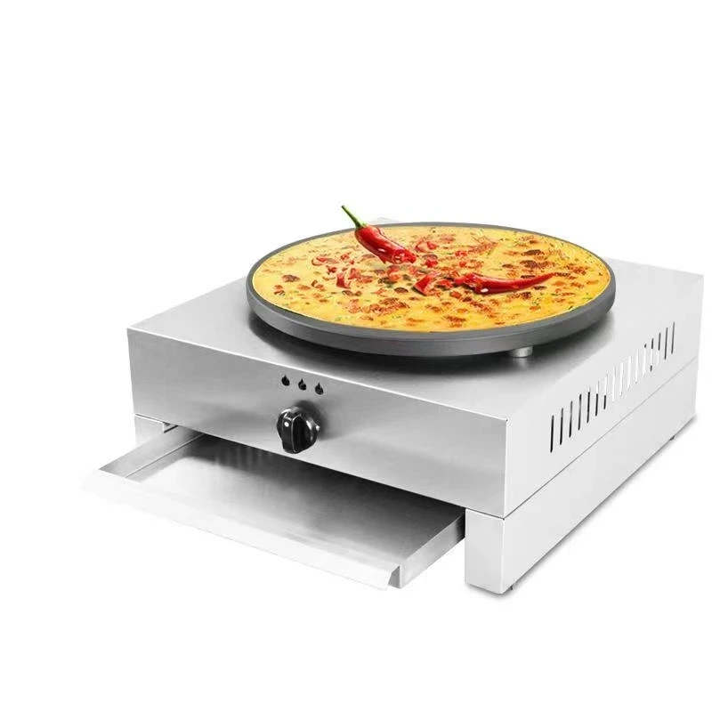 Commercial Professional Gas Stainless Steel Pancake Like Batter Crepe Makers Crepe Pancake Making Machine Round Face Plate Maker