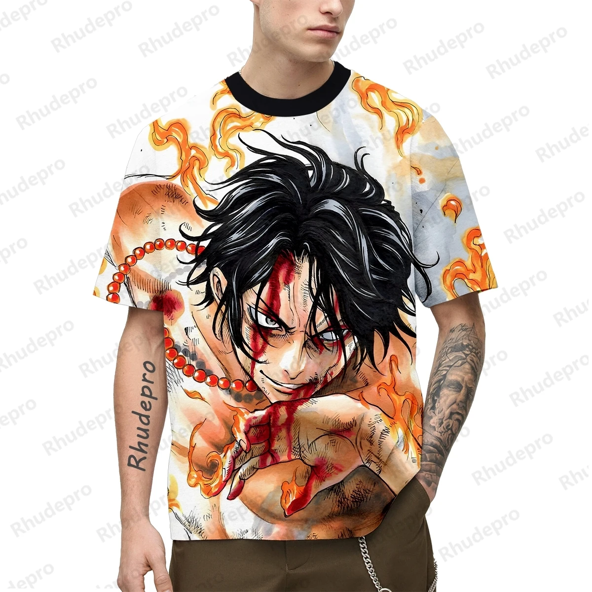 

Popular Anime T-Shirt 3d Japan Harajuku One Piece Men Short Sleeve Cosplay shirt Luffy Printed Men's Clothing Tops