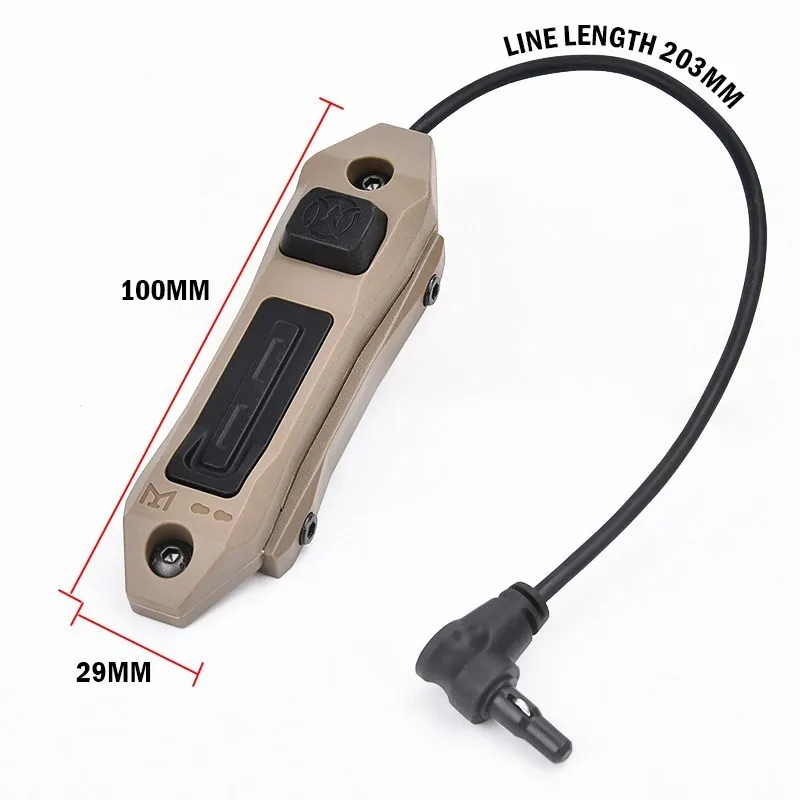 WADSN Tactical Dual Function Pressure Switch 2.5mm 3.5mm Crane Laser SF Plug Airsoft Weapon Accessories M-Lok Keymod 20mm Rail