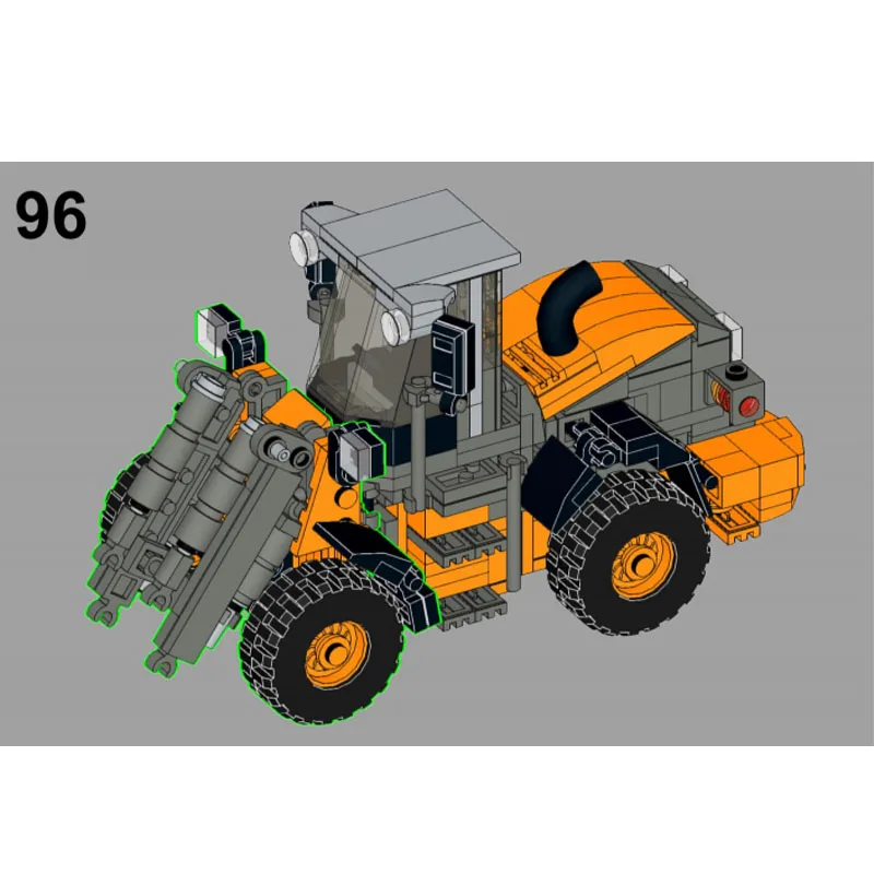 

MOC-159726 Новый маленький трактор DL420-7, бульдозер, строительный блок, модель MOC, креативные детские строительные блоки на день рождения для мальчиков, игрушка