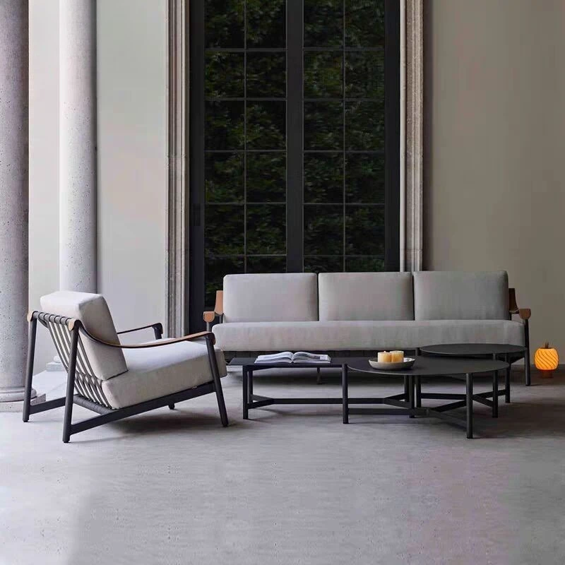 Outdoor courtyard sofa garden designer Internet celebrity rattan chair model room leisure sales department furniture combination